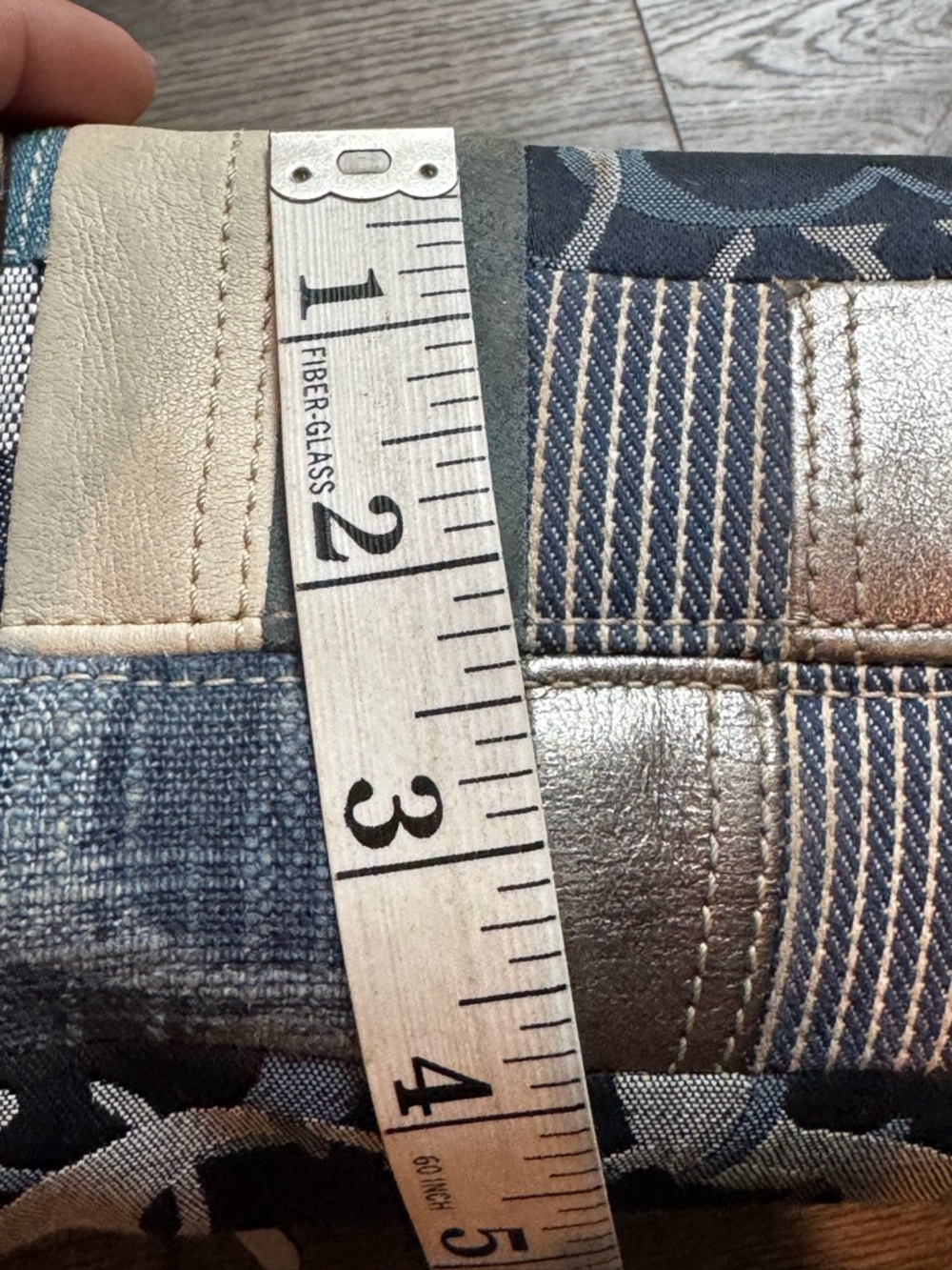 Coach Rare Y2K Denim Patchwork Hobo Purse Shoulder Bag F13720 - Picture 13 of 16